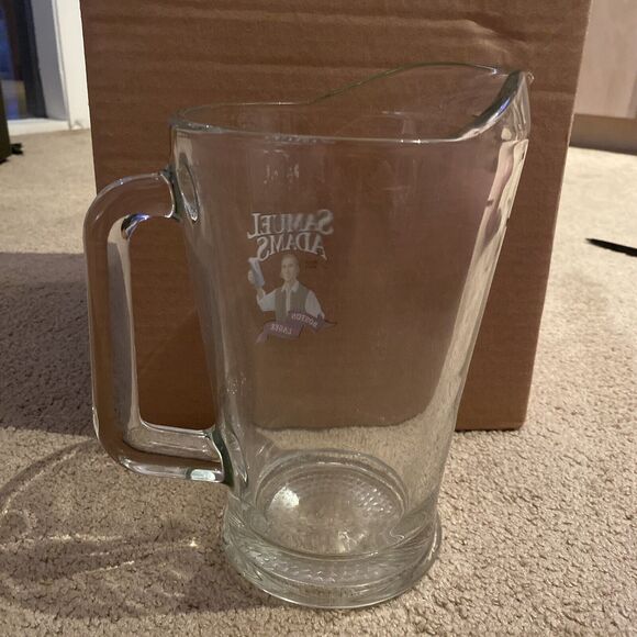 Samuel Adams Brewer Patriot Glass Beer Pitcher Boston USA Patriotic Alcohol - Picture 7 of 16
